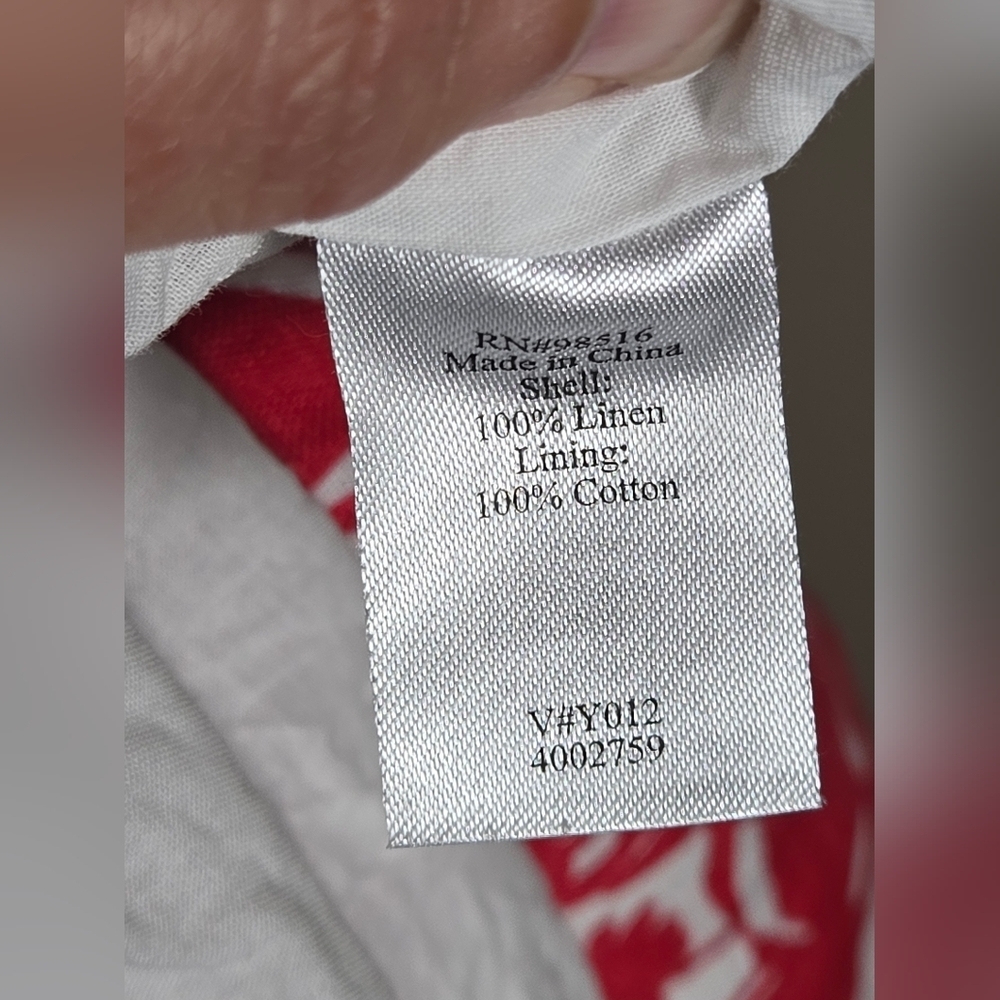 Coldwater Creek‎ 100% Linen Coastal Chic Shift Swing Dress, Size 10 - Picture 3 of 3